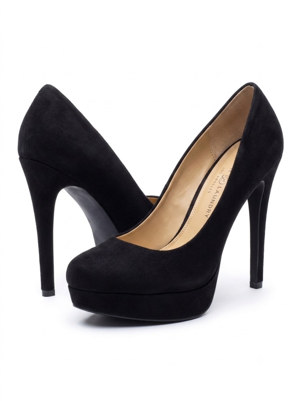 Chinese Laundry Black Suede Platform Stiletto Pumps